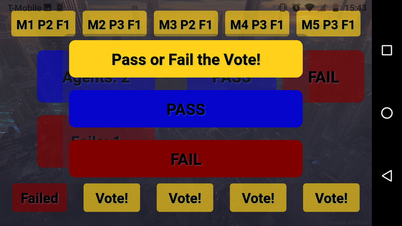 Vote resolution modal